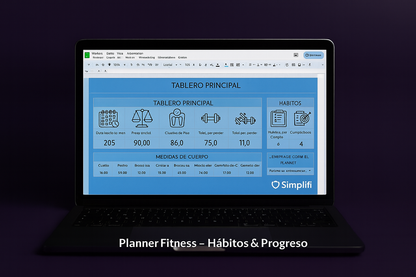 Planner Fitness - Hábitos & Progreso (Editable en Google Sheets)