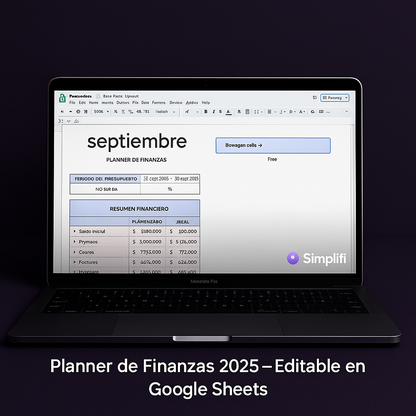 Planner de Finanzas (Editable en Google Sheets)