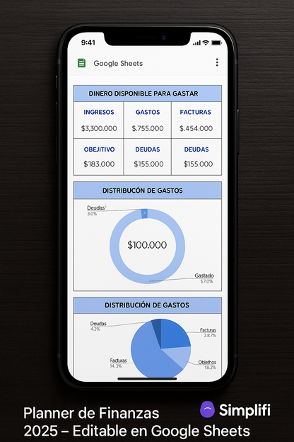 Planner de Finanzas (Editable en Google Sheets)
